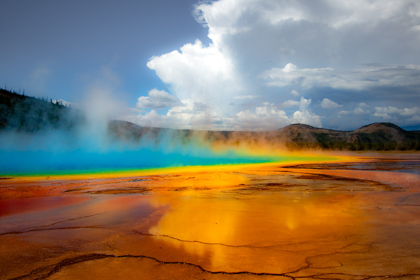 5. Grand Prismatic Spring - najbardziej nierealny kolor w moim życiu