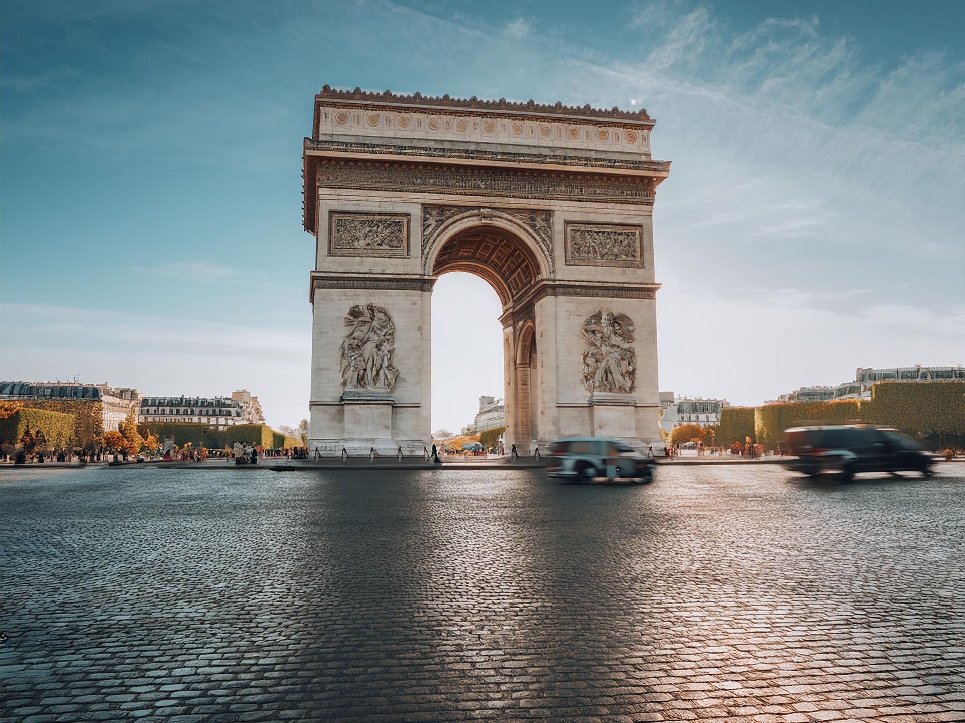 The Arc de Triomphe in Paris has amazing architecture and a great view