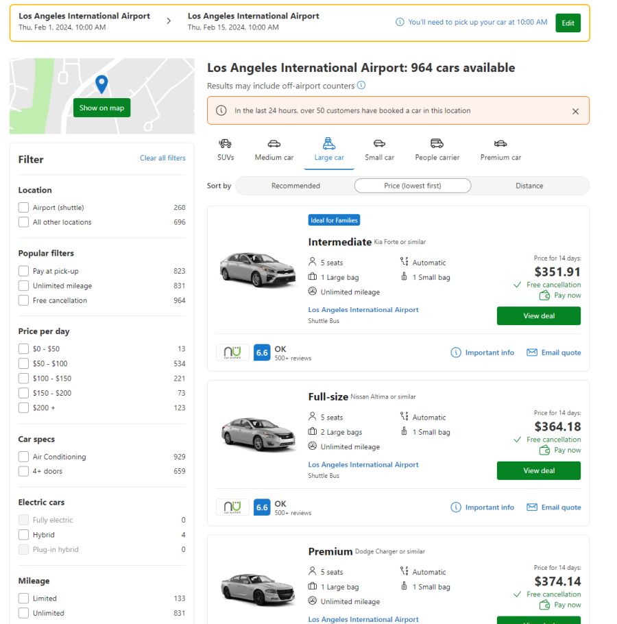 How to rent a car in the USA