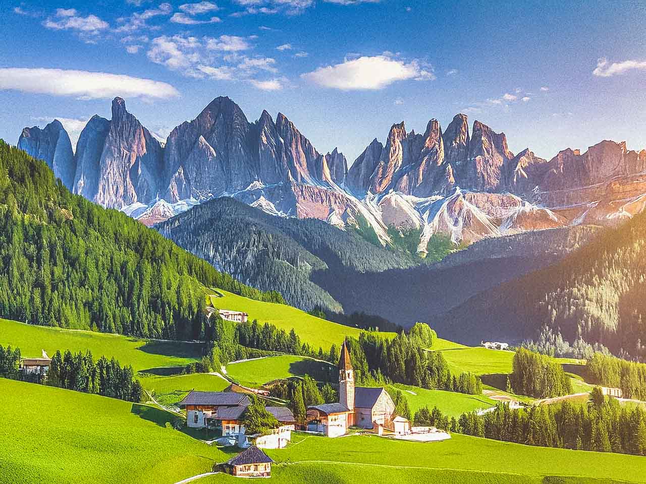 Santa Maddalena to jedna z najbardziej fotogenicznych miejscowości w Dolomitach