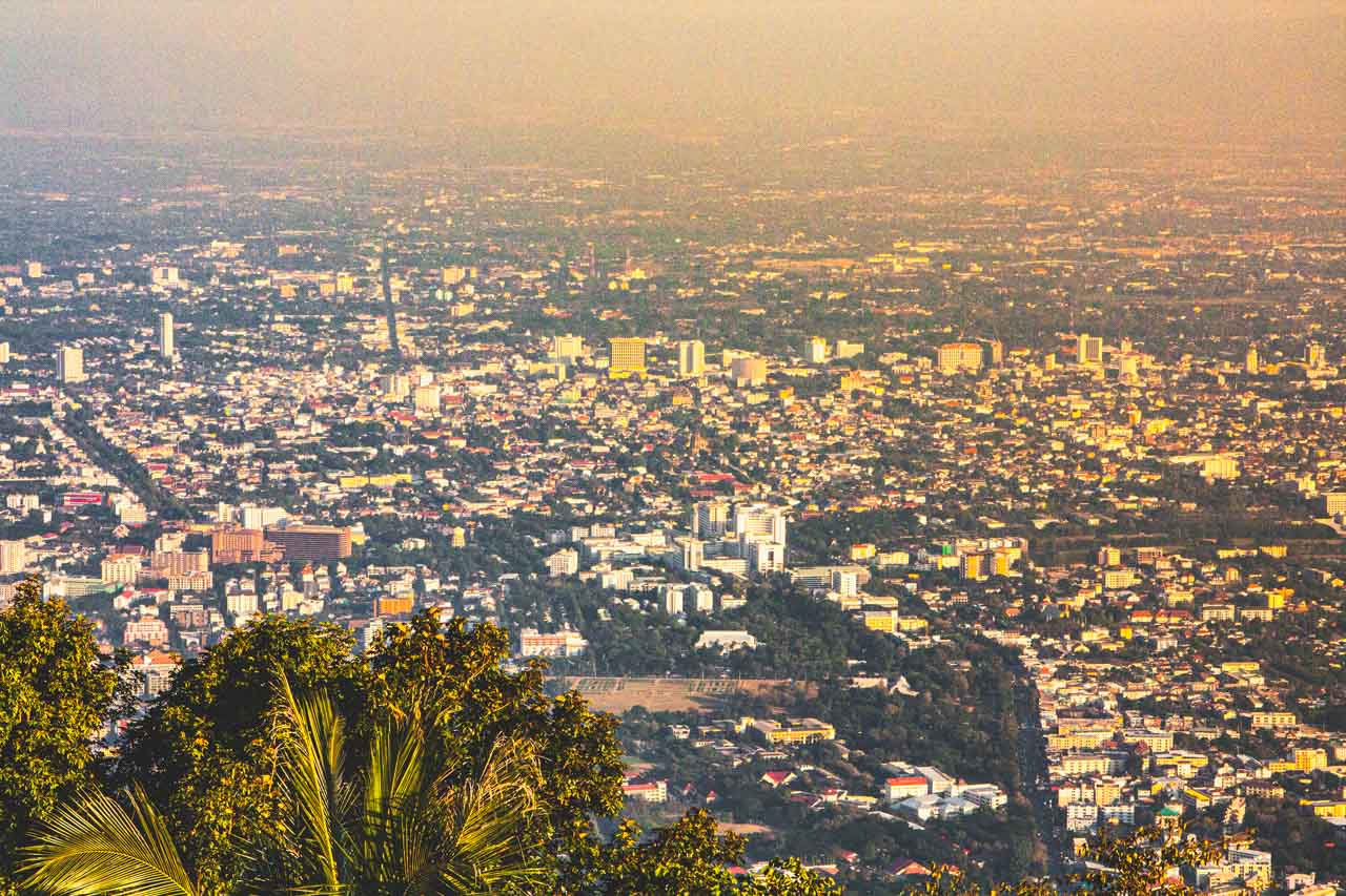 Doi Suthep Temple in Chiang Mai offers stunning views of the city