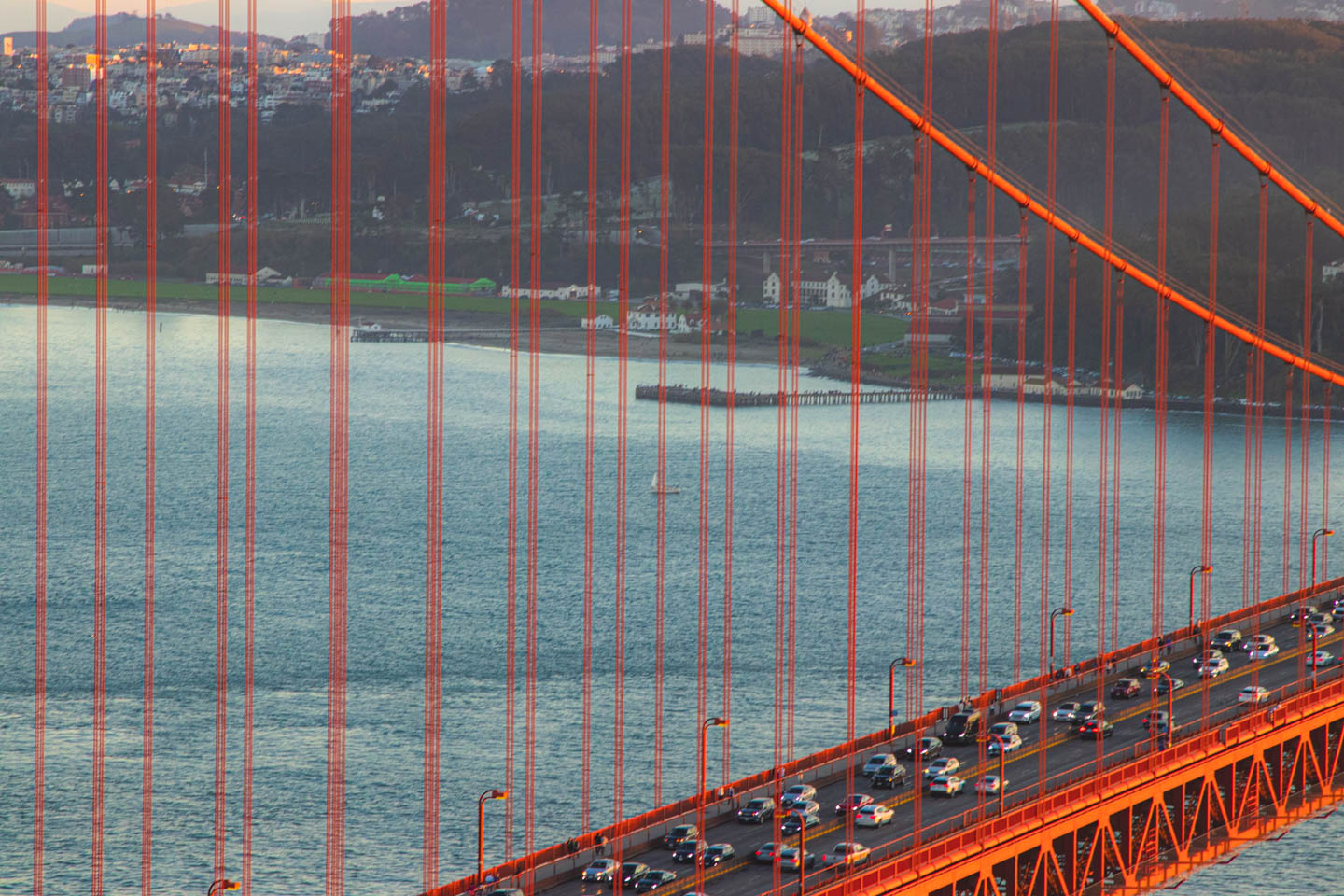 San Francisco w Jeden Dzień - Golden Gate o zachodzie 