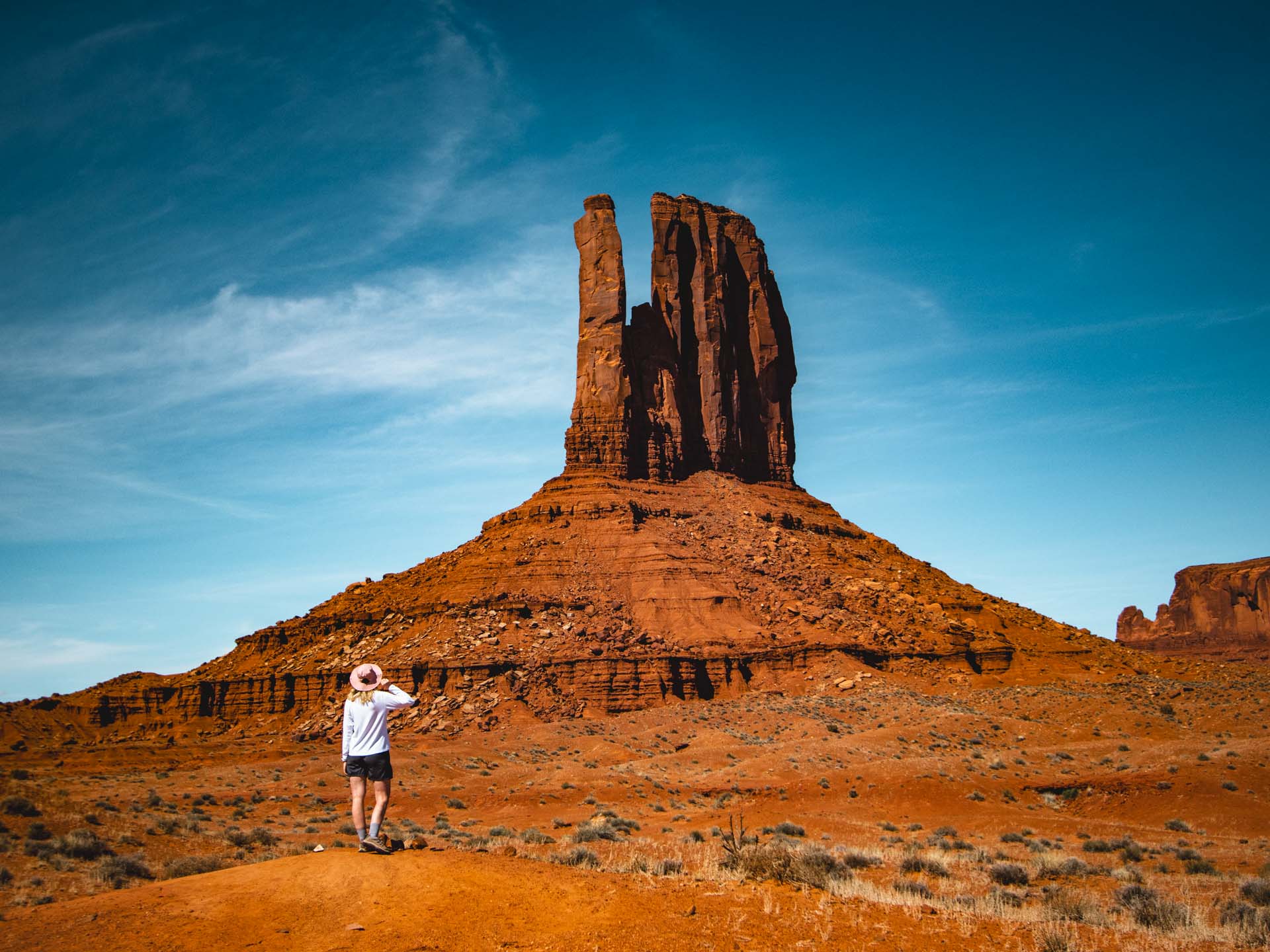 Monument Valley's rock formations were shaped by erosion over millions of years