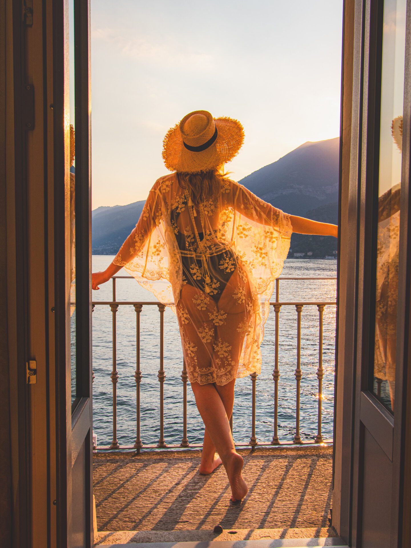 Lake Como: Swimsuit & Lace Cover-Up