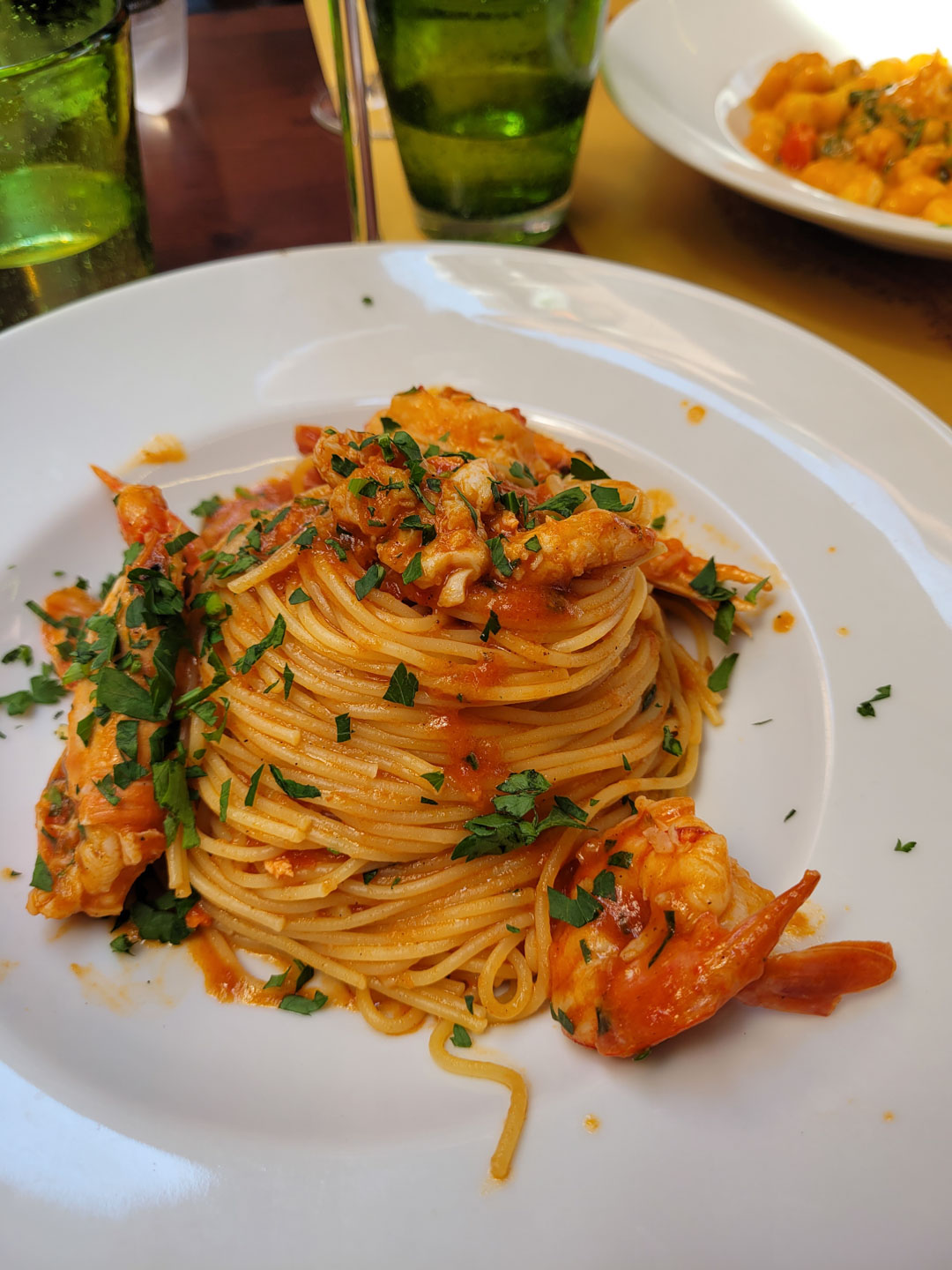 Spaghetti ai Gamberi, Trattoria ai Cugnai dal 1911, Wenecja, Włochy