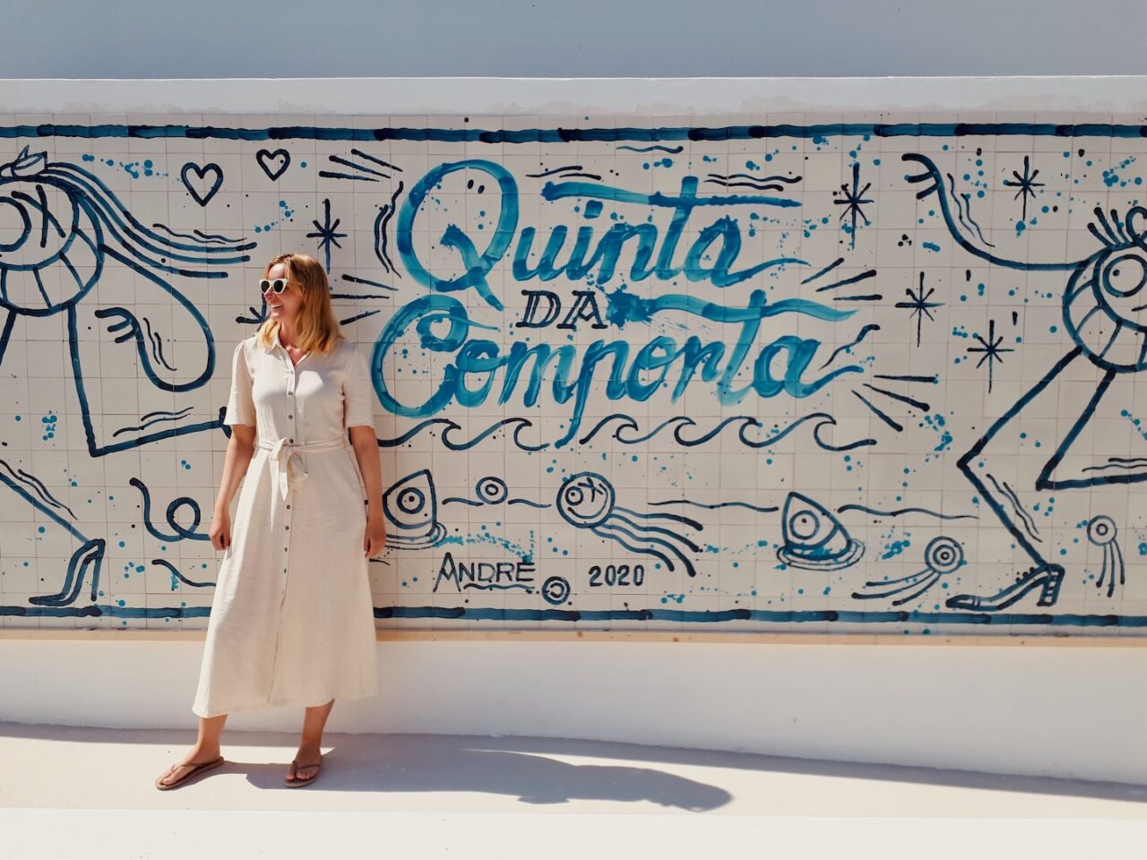 Me and the mural that says it all - Quinta da Comporta
