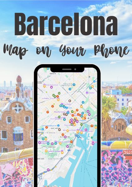 Barcelona map with attractions