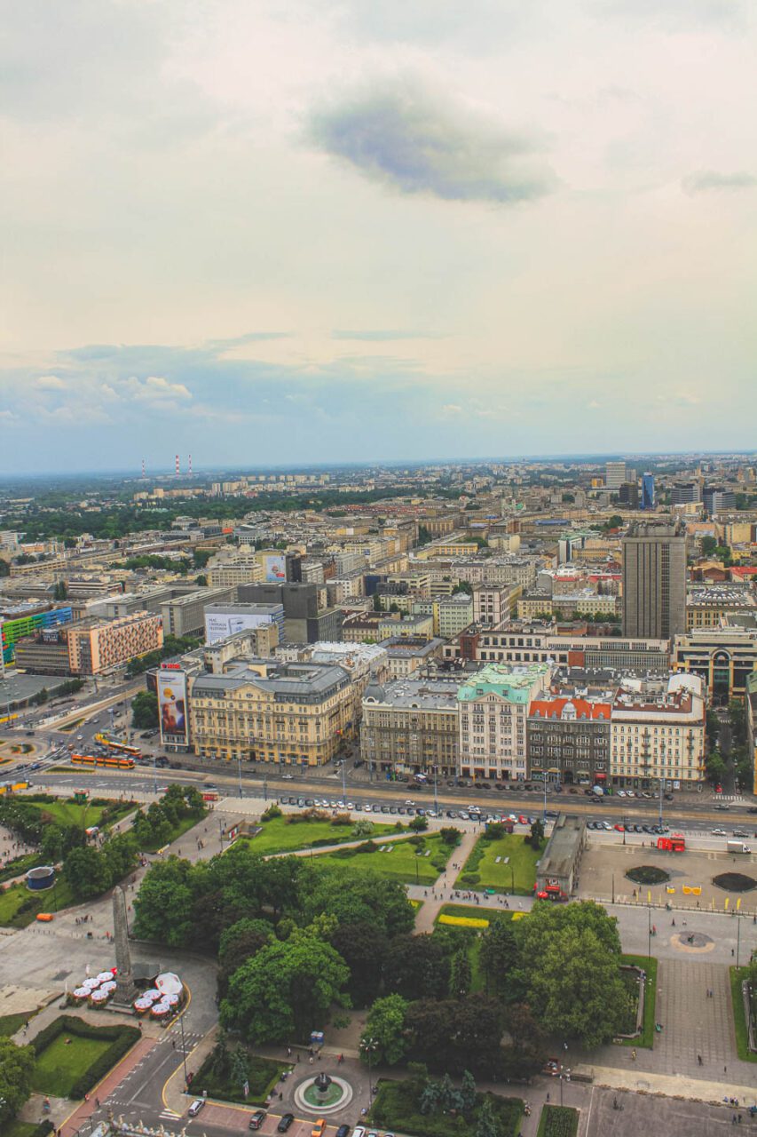 Warszawa w jeden dzień - panorama z tarasu Pałacu Kultury i Nauki