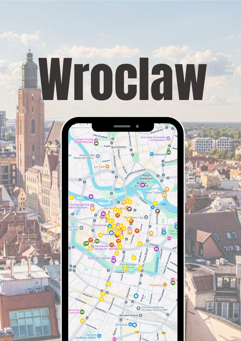 Wroclaw Map with Attractions