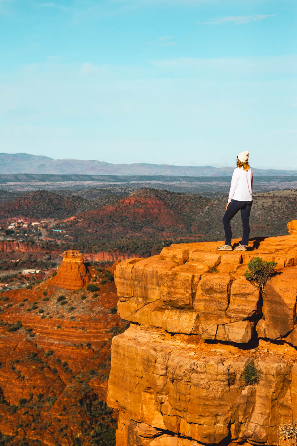 The view from Cathedral Rock in Sedona during a peaceful road trip across the USA.